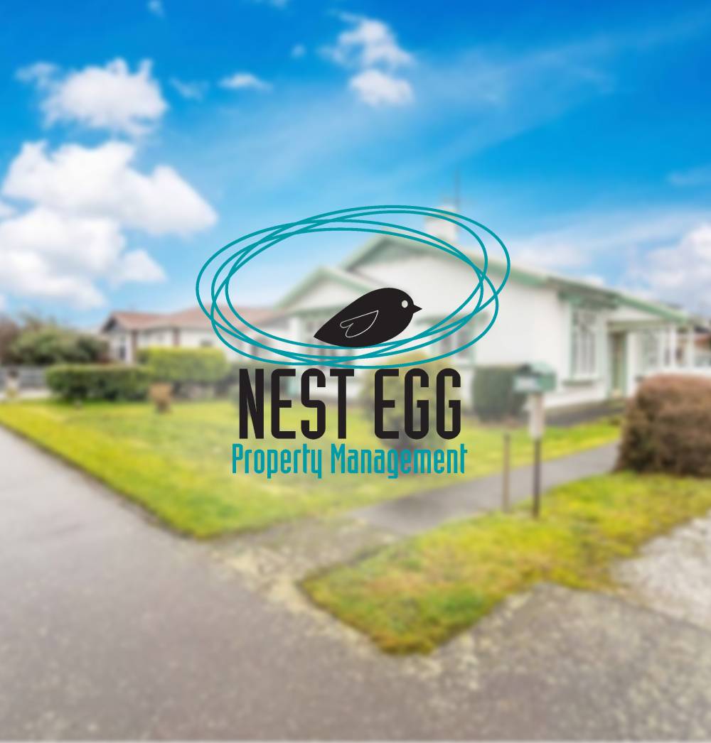 Nest Egg Property Management Logo with Background